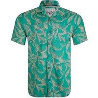 Weird Fish Holborn Eco Viscose Hawaiian Shirt Rich Navy Size 3XL