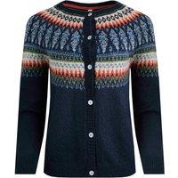 Weird Fish Hatty Eco Fair Isle Cardigan Navy Size 8