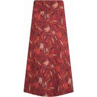 Weird Fish Rene Organic Cotton Printed Jersey Maxi Skirt Rhubarb Size 10