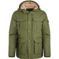 Weird Fish Teignmouth Recycled Showerproof Borg Lined Field Jacket Olive Green Size 2XL