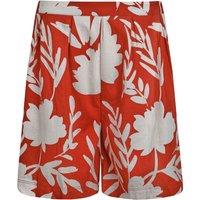 Weird Fish Aloha Linen Rich Printed Shorts Radical Red Size 8