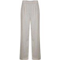 Weird Fish Nantes Linen Rich Wide Leg Trousers Natural Size 18