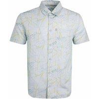 Weird Fish Tarim Linen Rich Hawaiian Shirt White Size S