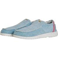 Weird Fish Shoaler Washed Canvas Lightweight Slip On Shoes Denim Size 3