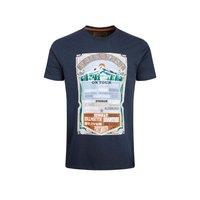 Weird Fish On Tour Organic Cotton Front Print Graphic T-Shirt Navy Size S