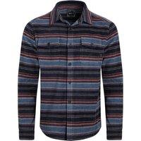 Weird Fish Cypress Striped Fleece Shirt Midnight Size 4XL