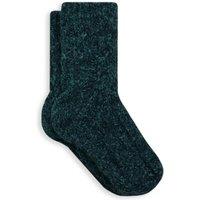 Weird Fish Colyn Chenille Cable Knit Socks Peacock Blue Size 4-7