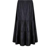 Weird Fish Josephine Tencel Tiered Skirt Charcoal Size 10