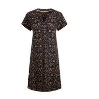 Weird Fish Althea Linen Rich Printed Dress Ink Size 10
