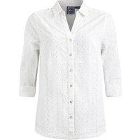Weird Fish Camille Organic Cotton Broidery Shirt White Size 10