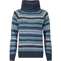 Weird Fish Annecy Fair Isle Roll Neck Jumper Sea Mist Size 8