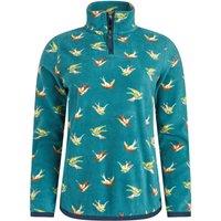 Weird Fish Reena 1/4 Zip Printed Microfleece Moonlight Blue Size 8