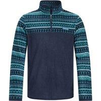 Weird Fish Gilbert 1/4 Zip Printed Microfleece Cedar Green Size 2XL