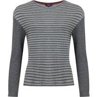 Weird Fish Calfee Striped Long Sleeve T-Shirt Navy Size 8