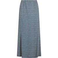 Weird Fish Ares Printed Jersey A-Line Maxi Skirt Navy Size 10