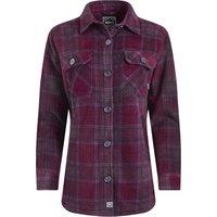 Weird Fish Autumn Check Fleece Shacket Cedar Green Size 22