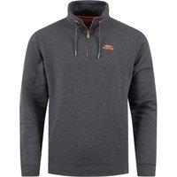Weird Fish Brampton Branded 1/4 Zip Sweatshirt Smoked Blue Size XL