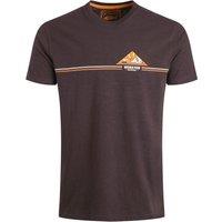 Weird Fish Pyramid Vista Organic Cotton Slub Chest Stripe Graphic Tee Ensign Blue Size XL