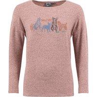 Weird Fish Dogs Life Soft Touch Front Print Long Sleeve T-Shirt Tea Rose Size 10