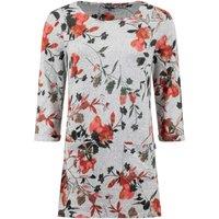 Weird Fish Sidney Printed Brushed Tunic Grey Marl Size 10