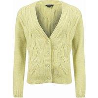 Weird Fish Rhona Super Soft Cable Knit Cardigan Garnet Size 8