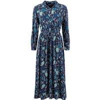 Weird Fish Steffan Printed Maxi Shirt Dress Garnet Size 8