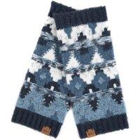 Weird Fish Shutt Fair Isle Wrist Warmers Navy Size ONE