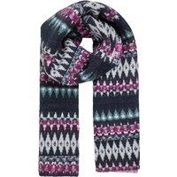 Weird Fish Heathfield Fair Isle Scarf Navy Size ONE