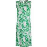 Weird Fish Dayna Linen Rich Printed Shift Dress Evergreen Size 10