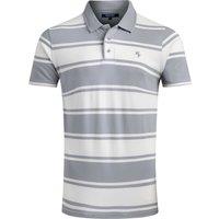 Weird Fish Henry Striped Pique Polo Shirt Limestone Size 2XL