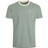 Weird Fish Adair Super Soft Striped T-Shirt Army Green Size 2XL