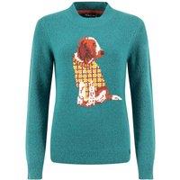 Weird Fish Lotipot Intarsia Knitted Jumper Deep Teal Size 10
