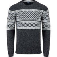 Weird Fish Wicklow Fair Isle Crew Neck Jumper Navy Size XL