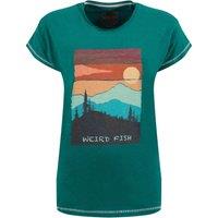 Weird Fish Woodlands Organic Cotton Graphic T-Shirt Off White Size 8