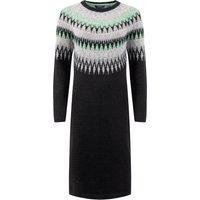 Weird Fish Amren Fair Isle Sparkle Knitted Dress Black Size 10