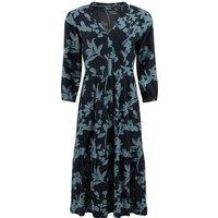 Weird Fish Gardot Viscose Printed Midaxi Dress Spring Lake Size 8