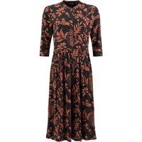 Weird Fish Hellen Printed Crepe Viscose Shirt Dress True Blue Size 8