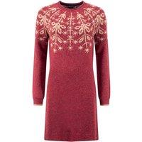 Weird Fish Blakely Fair Isle Knitted Dress Rhubarb Size 10
