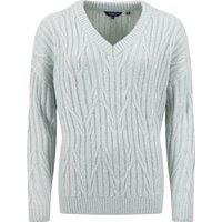 Weird Fish Ambius Cable Knit Sparkle Jumper Woodbine Size 8