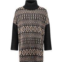 Weird Fish Fifi Knitted Roll Neck Tunic Jumper Black Size 10