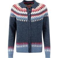 Weird Fish Jelena Fair Isle Collar Cardigan Navy Size 10