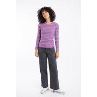 Weird Fish Thorne Ribbed Long Sleeve Top Garnet Size 8