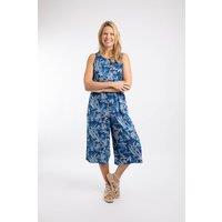 Weird Fish Nalani Printed Viscose Jumpsuit Ink Size 8