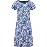 Weird Fish Tallahassee Printed Jersey Dress Rich Red Size 8