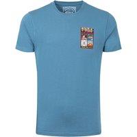 Weird Fish Chili Kippers Back Print Artist T-Shirt Washed Blue Size XL