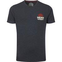 Weird Fish Sun Beam Back Print Graphic T-Shirt Washed Blue Size XL