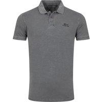 Weird Fish Indy Slub Polo Shirt Washed Blue Size XL