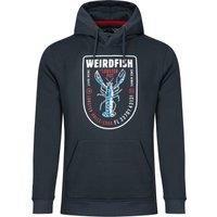 Weird Fish Mckay Front Print Hoodie Sweatshirt Navy Size 2XL