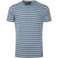 Weird Fish Jefferson Textured Stripe T-Shirt Mango Size XL