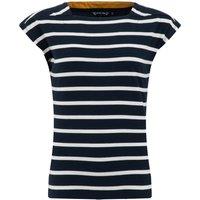 Weird Fish Bowe Striped Jersey T-Shirt Navy Size 10